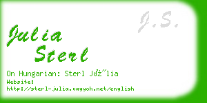 julia sterl business card